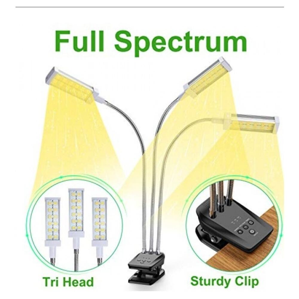 Grow Light for Indoor Plants, Full Spectrum Grow Lamp with Timer By VOGEK